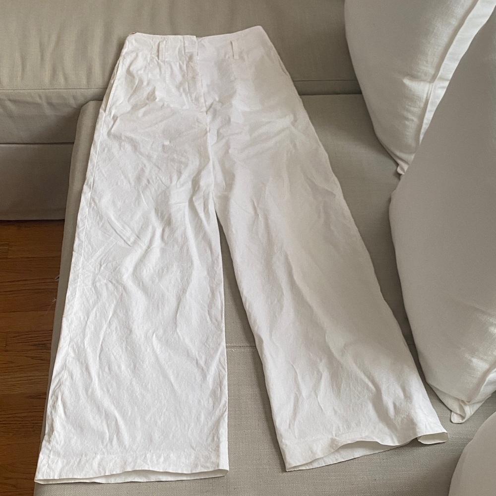 BOSS HIGH WAISTED WIDE LEG PANTS